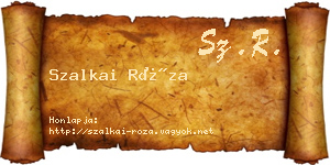 Szalkai Róza névjegykártya